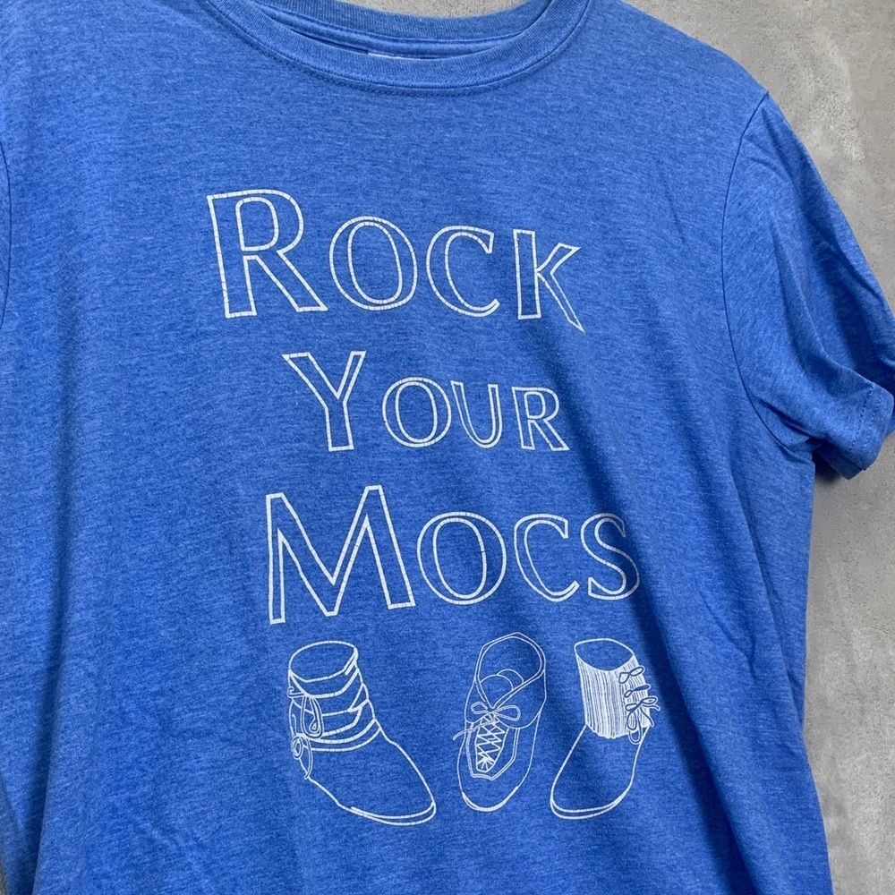 Rock Your Mocs Graphic Tee - Blue